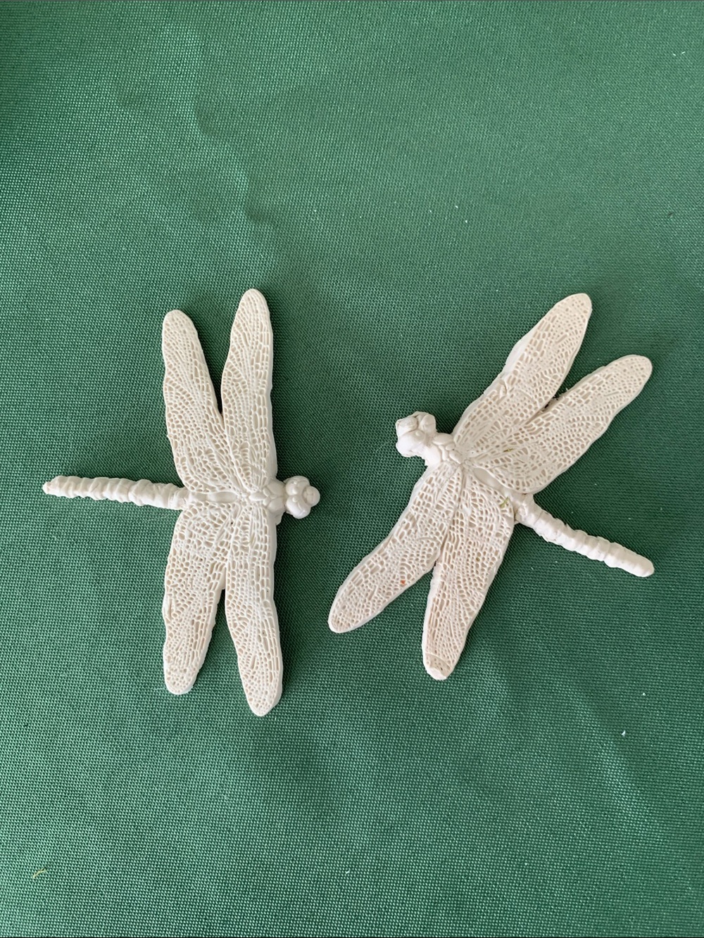 (2) Paintable /Stainable 3D Baked Clay Dragonfly’s  Crafting, Designer, Creater